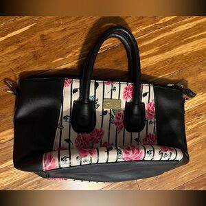Betsy Johnson Floral Black and Cream Women's Bag